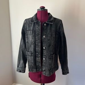 Black denim jacket